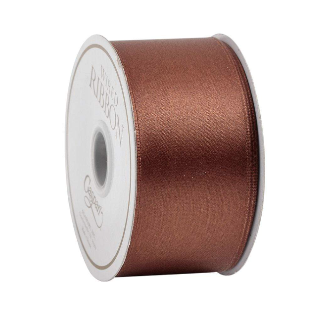 Solid Coffee Satin Ribbon