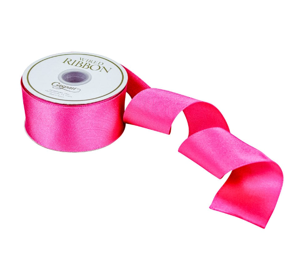 Solid Satin Bright Fuchsia Ribbon