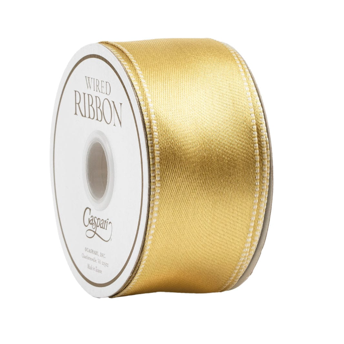 Satin Gold/Ivory Reversible Ribbon