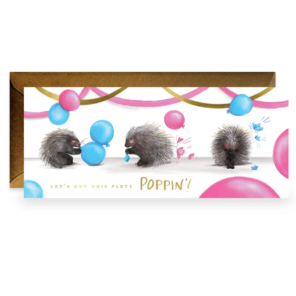Poppin' Porcupine Birthday Card