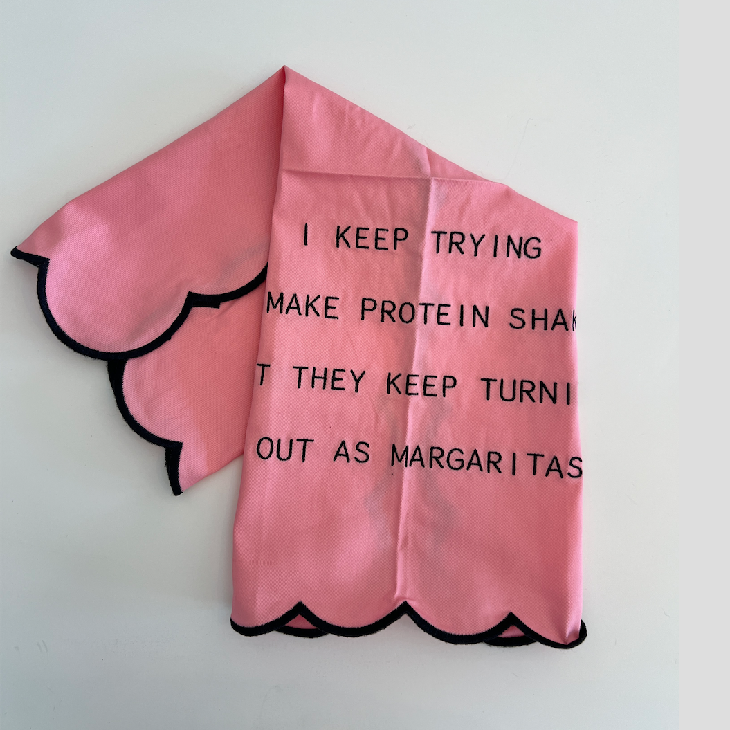 Protein Shakes and Margaritas Tea Towel
