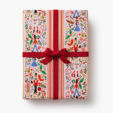 Holly Jolly Nutcracker Wrapping Paper