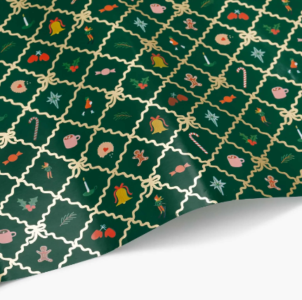 Holiday Argyle Wrapping Paper
