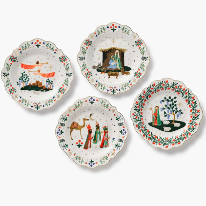 Nativity Porcelain Dessert Plates