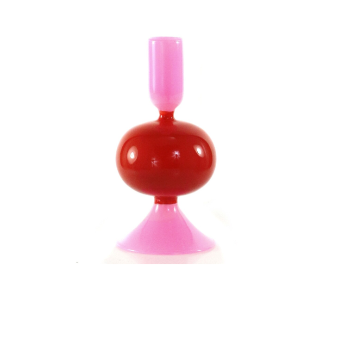 Pink & Aqua Candle Holder