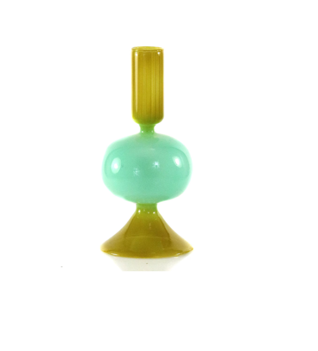 Pink & Aqua Candle Holder