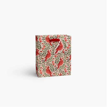 Christmas Cardinals Medium Gift Bag