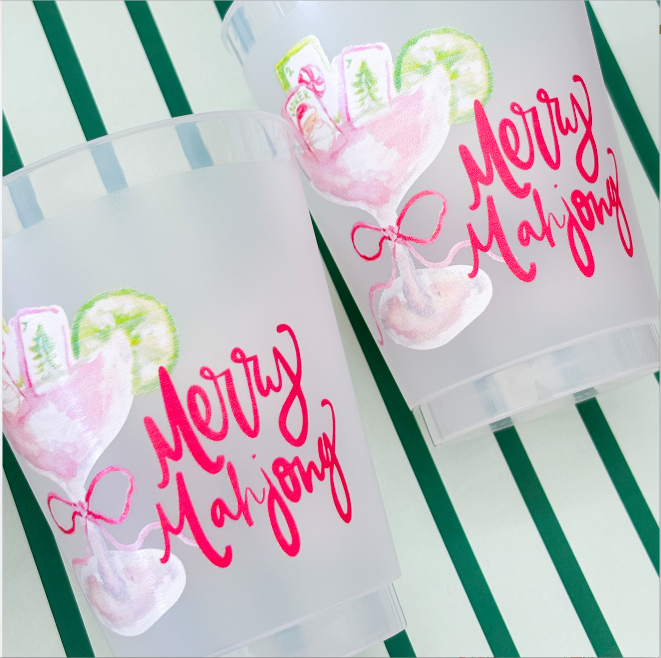 Merry Mahjong Shatterproof Cups