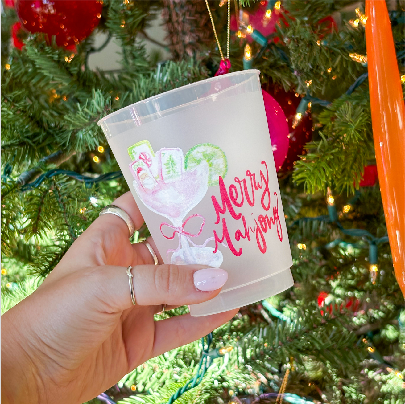 Merry Mahjong Shatterproof Cups