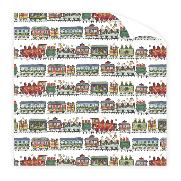 Christmas Trains Wrapping Paper