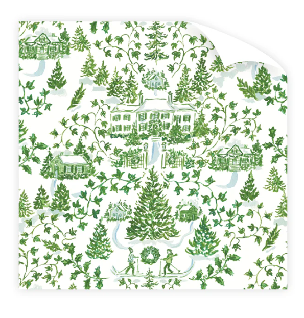 Winter Toile Wrapping Paper