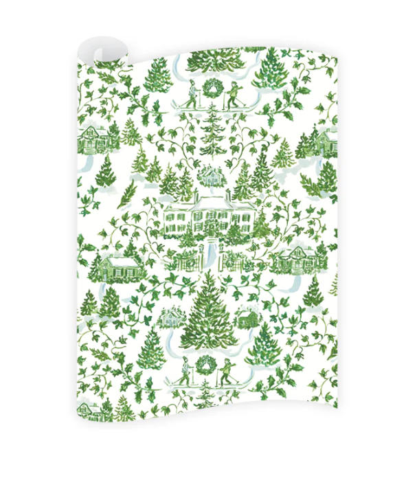 Winter Toile Wrapping Paper