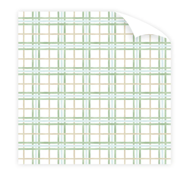 Lush Pines Plaid Wrapping Paper