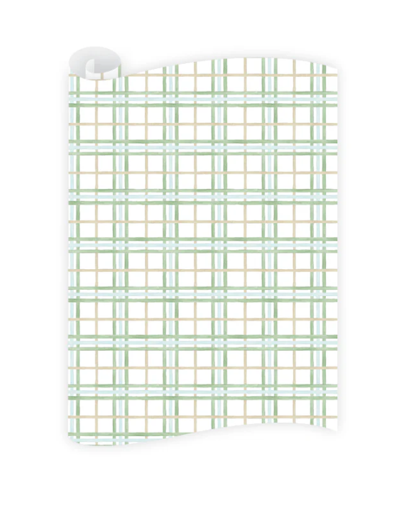 Lush Pines Plaid Wrapping Paper