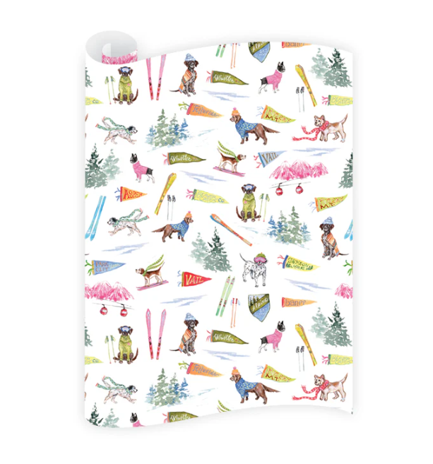 Ski Dogs Wrapping Paper