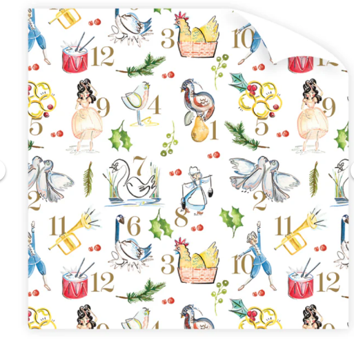 Twelve Days of Christmas Wrapping Paper