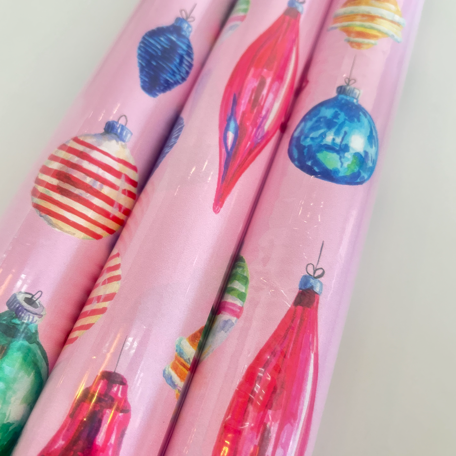 Retro Ornaments Gift Wrap