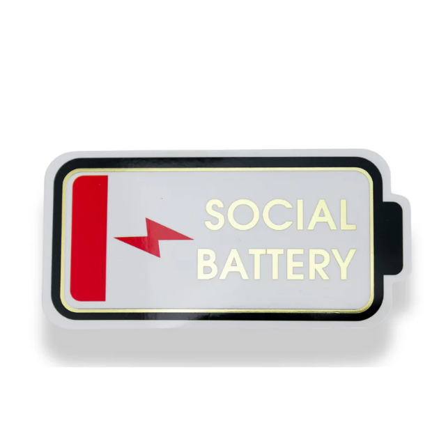 Social Battery Sticker
