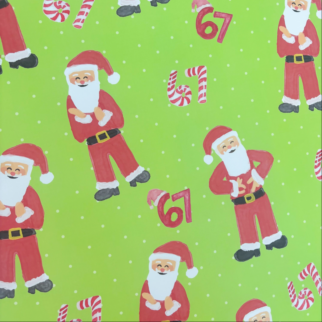 6 7 Santa Wrapping Sheet Set