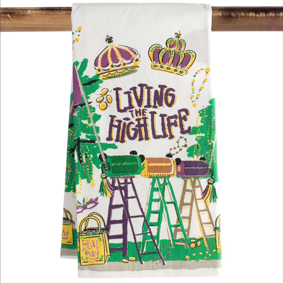 Living The High Life Tea Towel