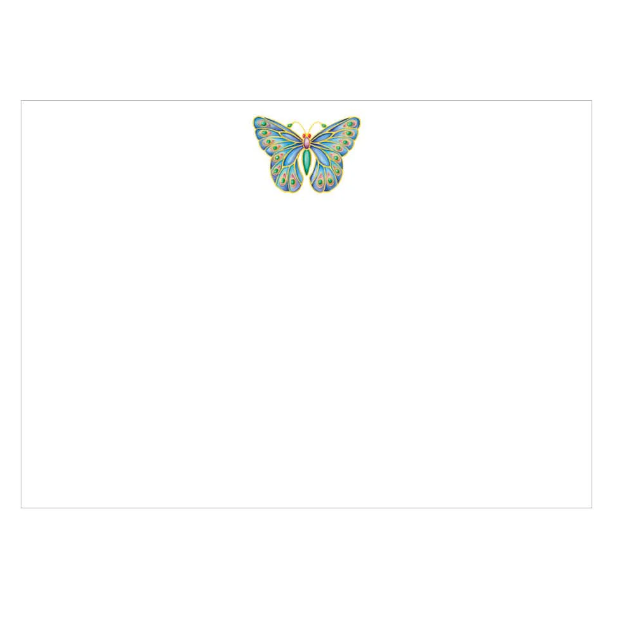 Jeweled Butterfly Correspondence Cards