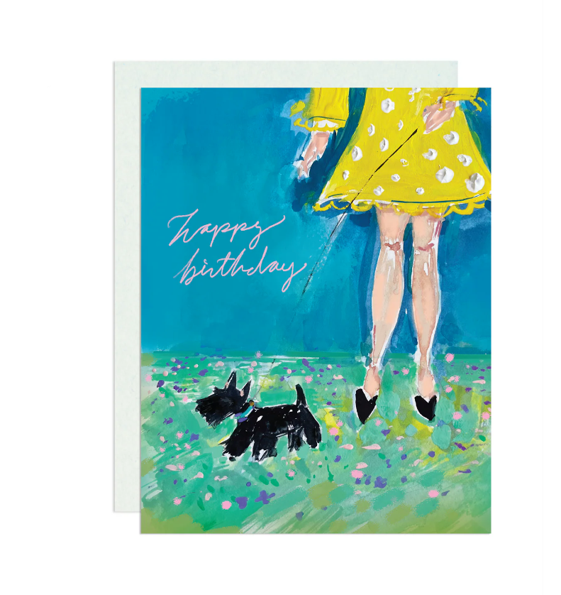 Lady With a Dog Bday Card