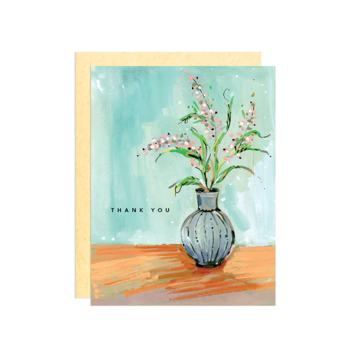 Thank You Pink Flowers Card