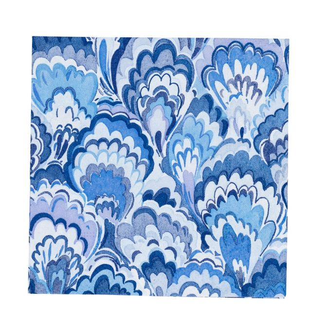 Indigo Marbled Ceramica Beverage Napkins