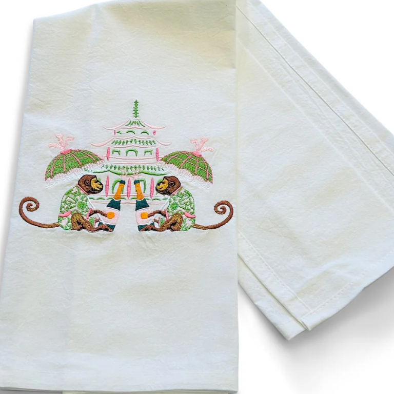 Celebrating Monkeys Tea Towel