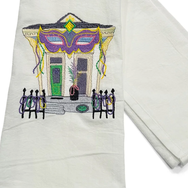 Mardi Gras Parade House Tea Towel