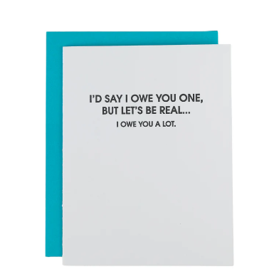 Owe You One Card