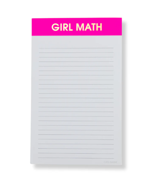 Girl Math Notepad