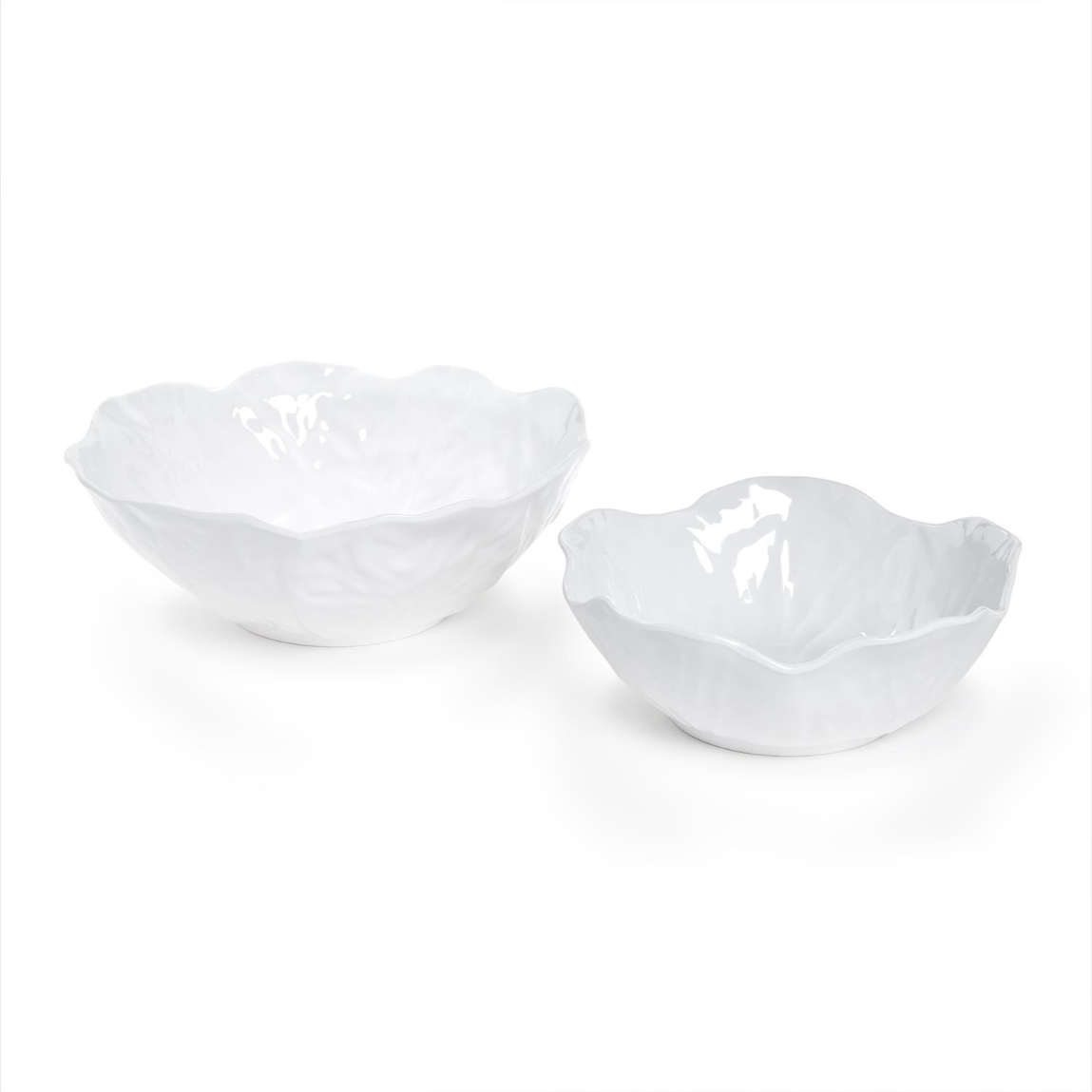 White Cabbage Serving Bowls