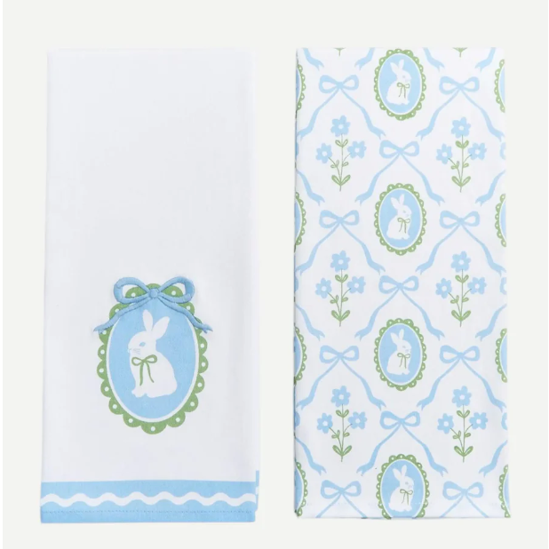 Bunnies and Bows Dish Towel Set