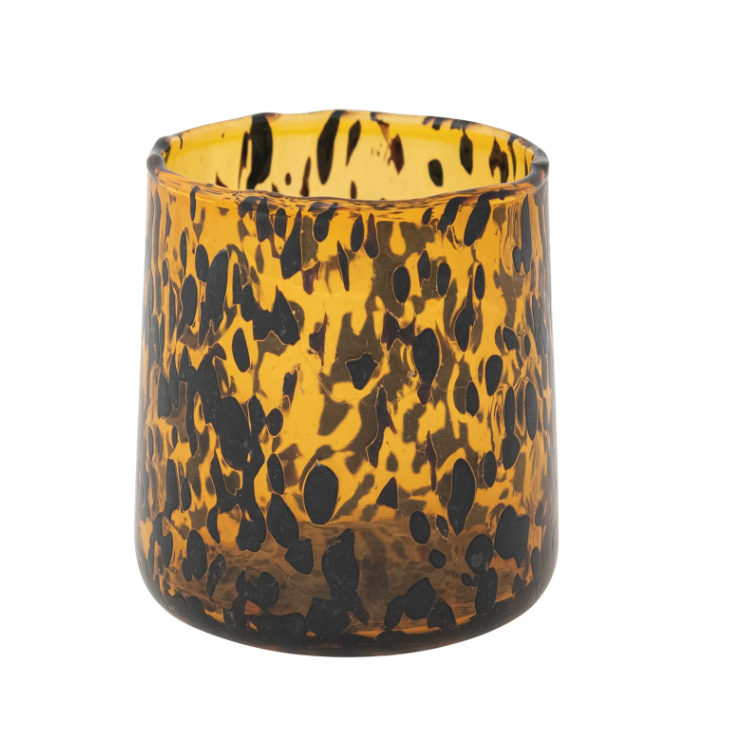 Tortoise Shell Drinking Glass