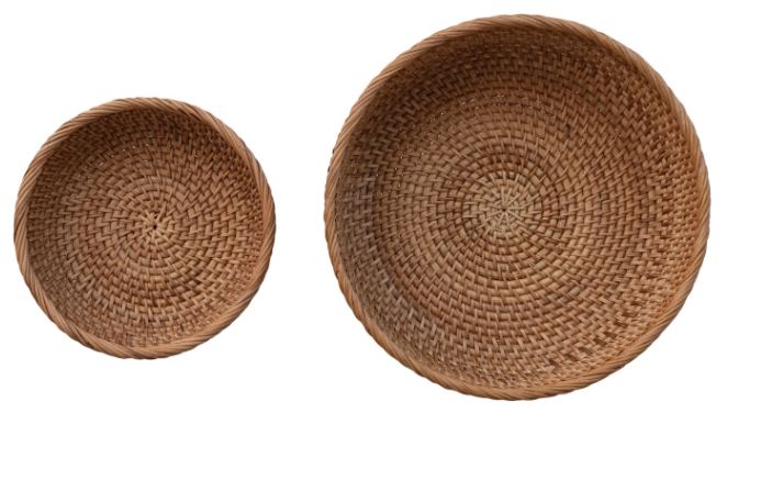 Rattan Footed Bowls