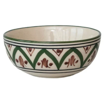 Brown and Green Stoneware Bowl