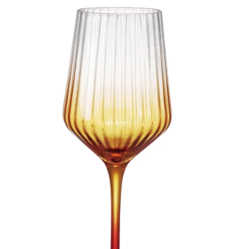 Orange and Pink Wine Glass