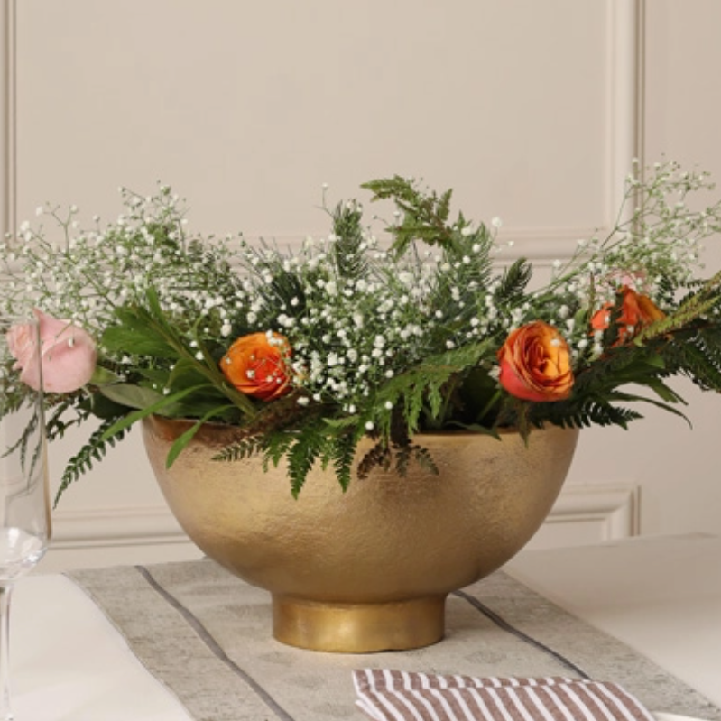 Antique Gold Pedestal Bowl