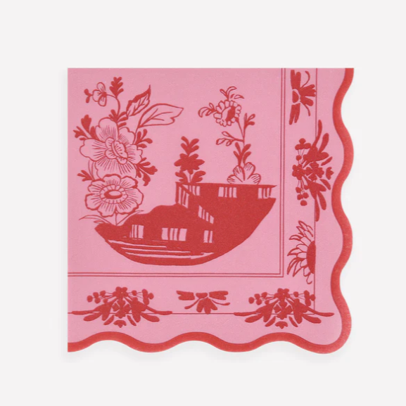Pink Botanical Small Napkins