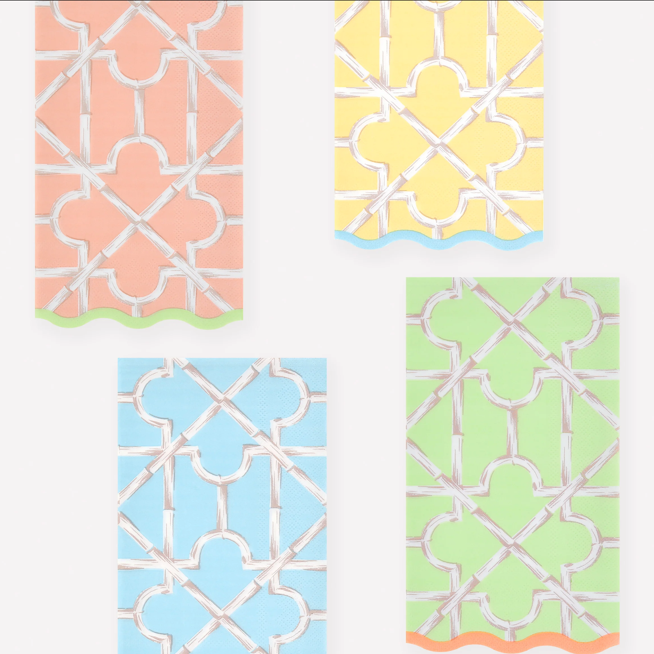 Bamboo Pattern Guest Towels