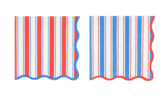 Nautical Stripe Cocktail Napkins