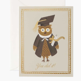 Congrats Owl Graduation Card