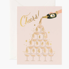 Champagne Tower Cheers Card