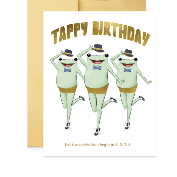 Tappy Birthday Froggies Card