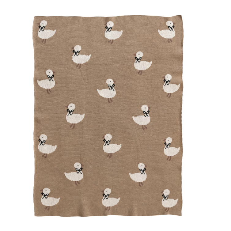 Knot Baby Blanket with Ducklings
