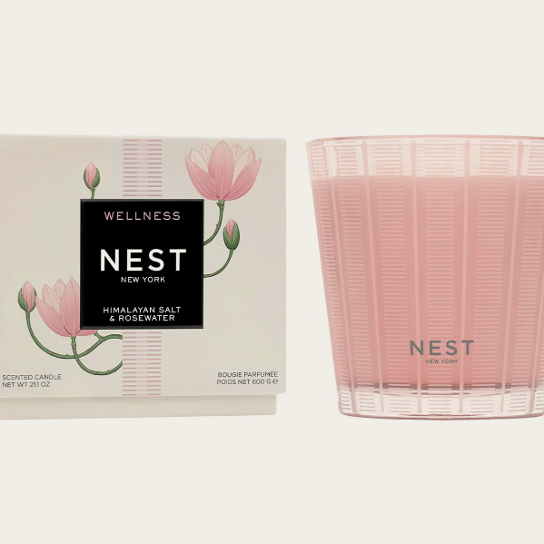 3 Wick Himalayan Salt & Rosewater