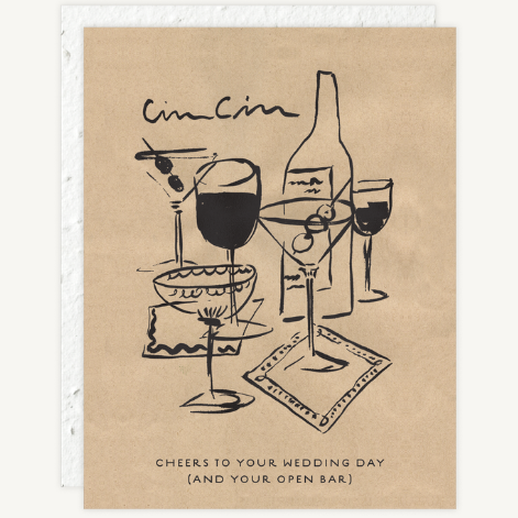 Cin Cin Wedding Card