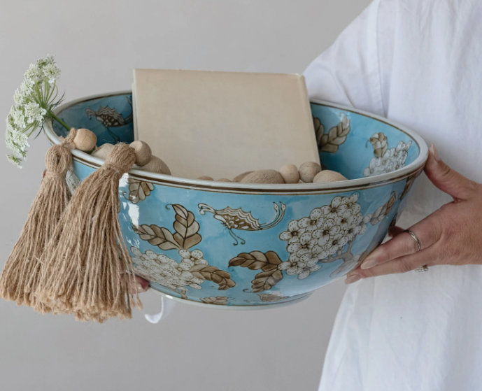 Blue Cherry Blossoms Bowl