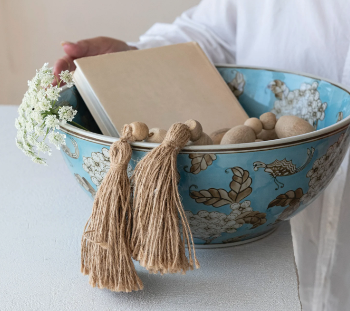 Blue Cherry Blossoms Bowl